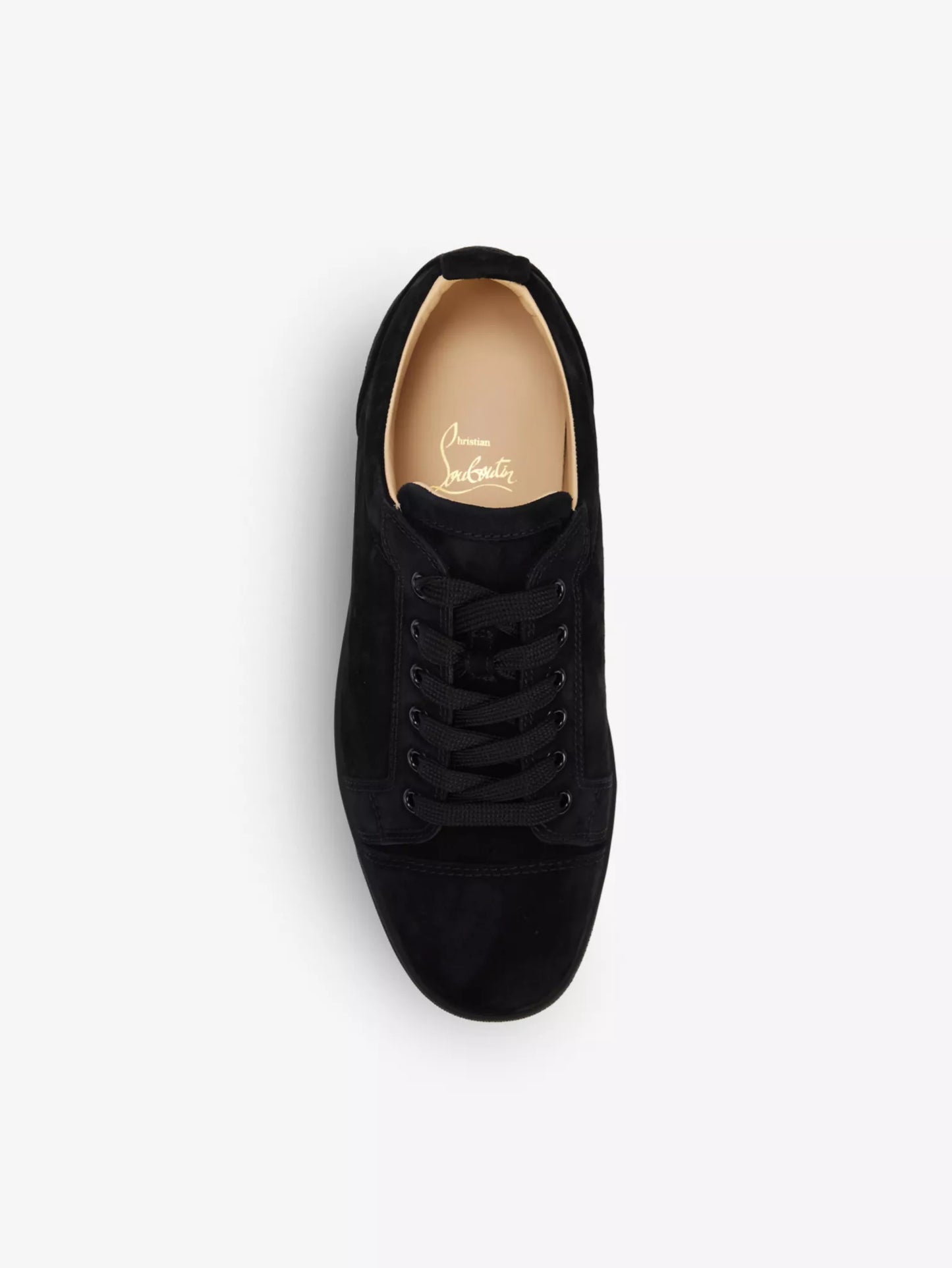 CHRISTIAN LOUBOUTIN Louis Junior flat suede mid-top trainers