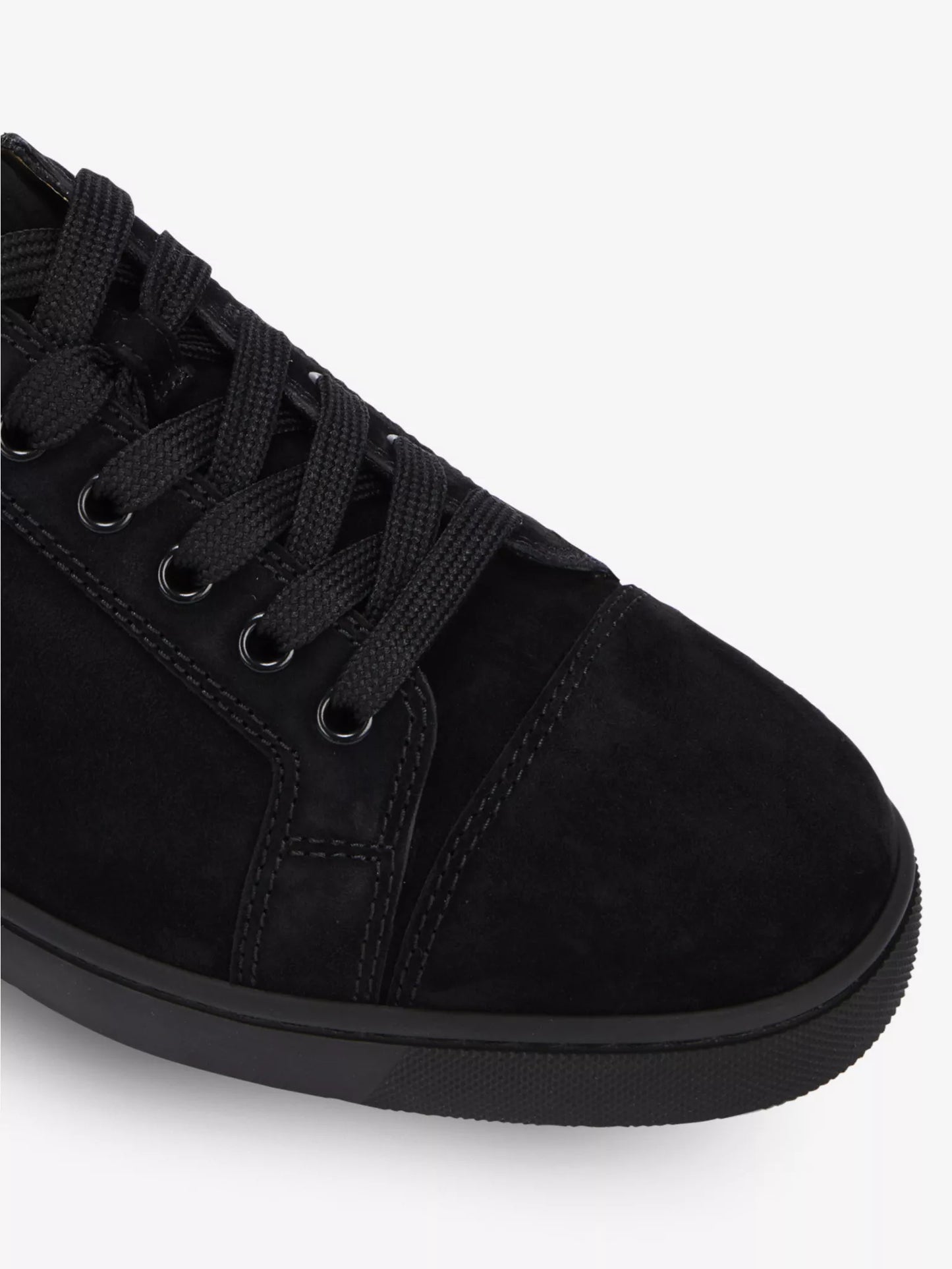 CHRISTIAN LOUBOUTIN Louis Junior flat suede mid-top trainers